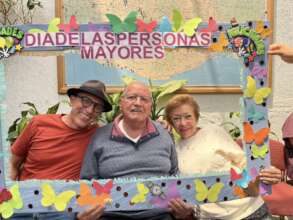 Taking picture at National Older People Day Event