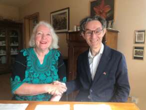 Prof. Grassel and Mtra. Regina Altena