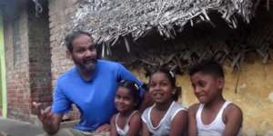 Brij Kothari with children