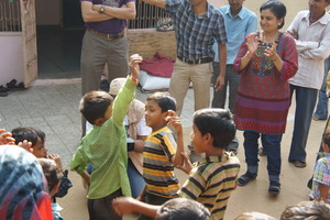 Dancing to a Bollywood song