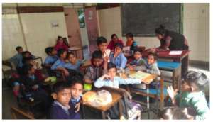Janakpuri students involved in AniBook test