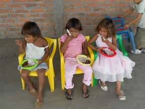 Children eating at school