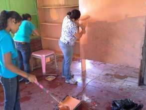 Painting the classrooms