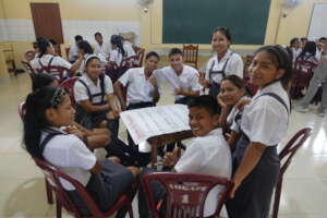 Young students taking part in Amantani workshops