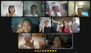 A tutor, Adity (nickname) with her tutoring group