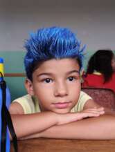 Blue hair!