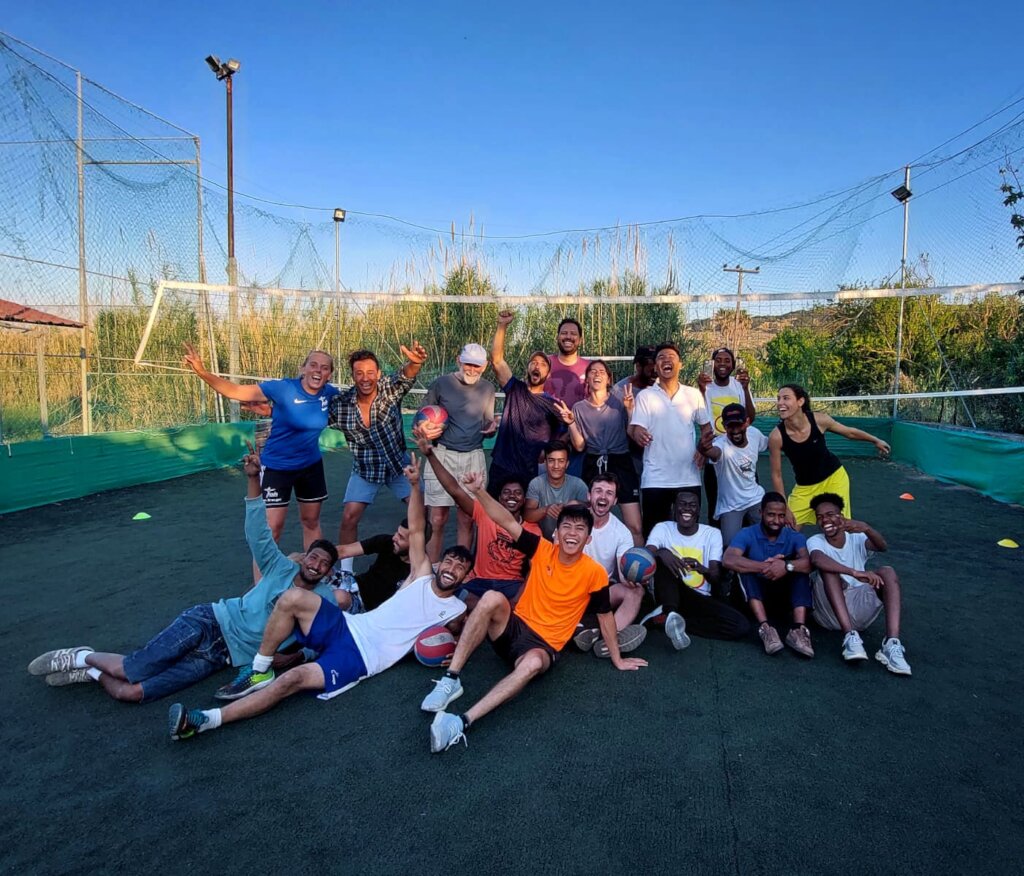 Field sports access for 3500 refugees in Greece