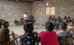 A workshop with women in a community with Lusaka