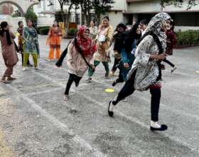 Teachers actively participating in training