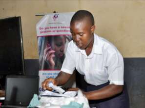 Mary participating in the sex education workshop
