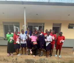 Reginah Sanyu with the 2025 candidates