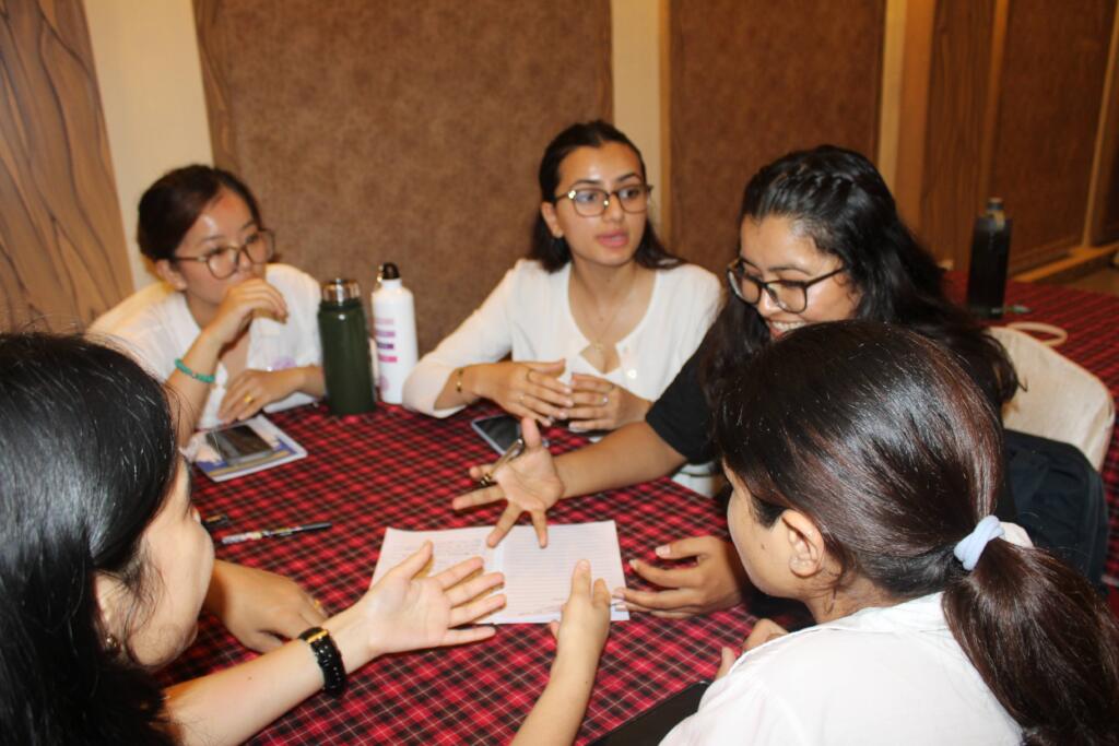 The fellows participating in a groupwork activity