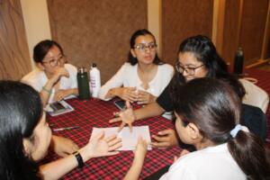 The fellows participating in a groupwork activity
