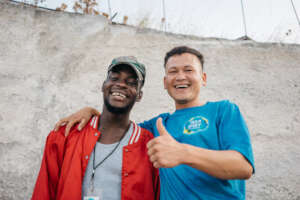 Two members of our community, in Lesvos