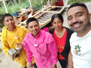 Some of the volunteer staff at the sanctuary