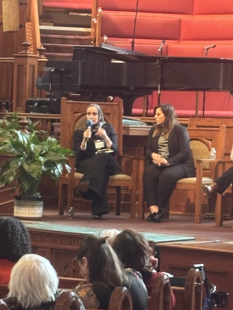Nisreen at a conference