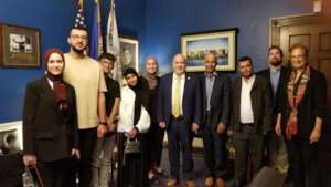 Youth delegation with Rep Mark Pocan