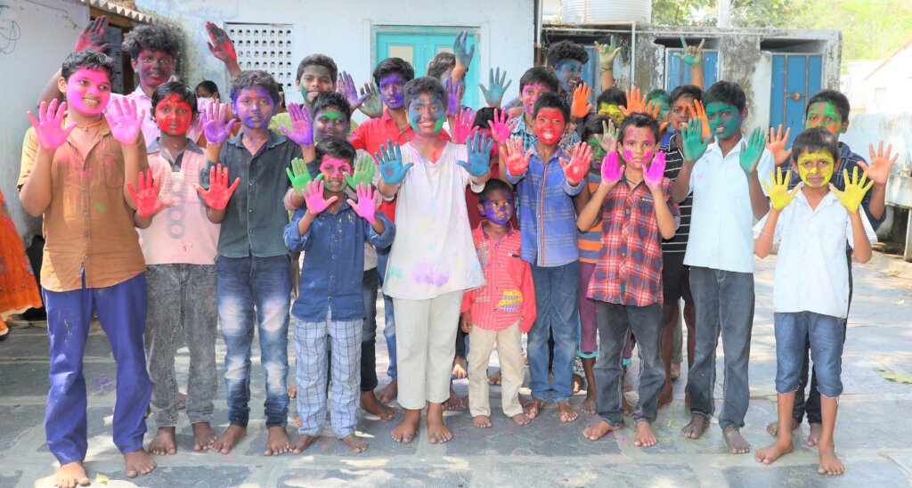 School supplies for slum children in India 2023