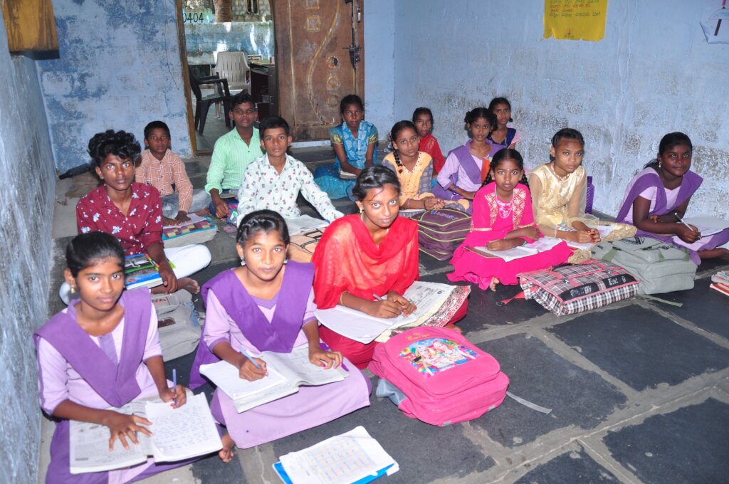 School supplies for slum children in India 2023