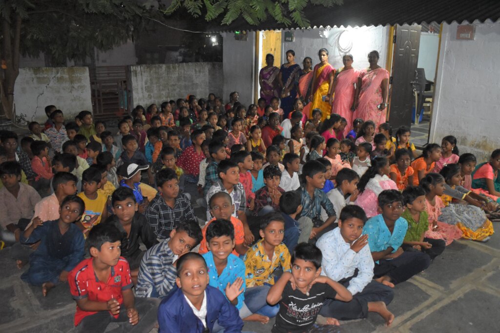 School supplies for slum children in India 2023