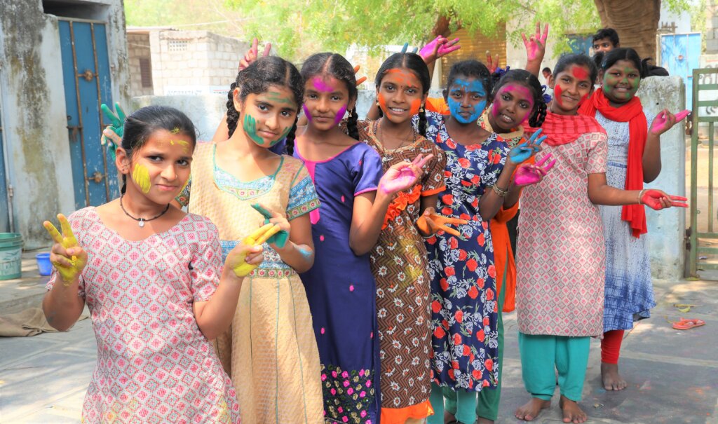 School supplies for slum children in India 2023