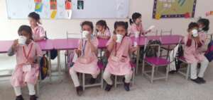 ECE Students Enjoying Banana Milkshake