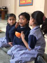 Students enjoying breakfast