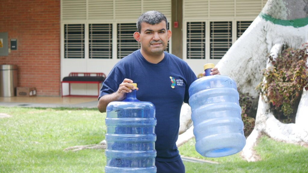 Mineral water bottling workshop.
