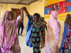 Girls happily engaged in dance in Mauritania