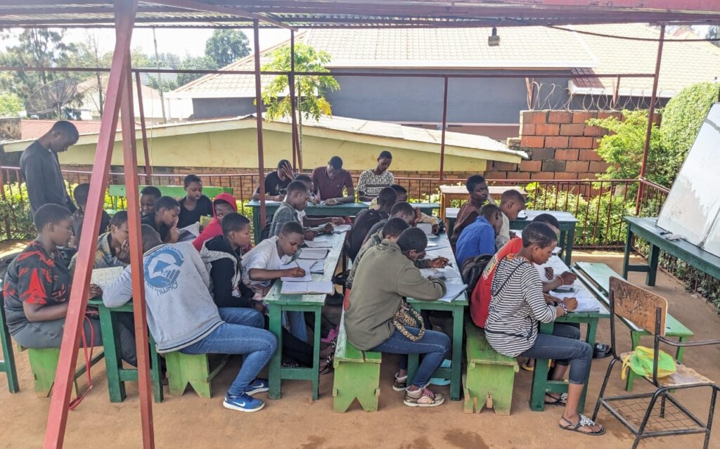 Tutoring session in Rwanda