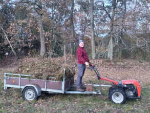 Gert aan het werk met de monocultuur