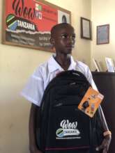 Hope's new uniform and bookbag