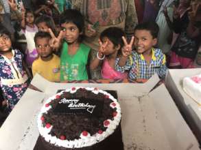 Children celebrating Birthday