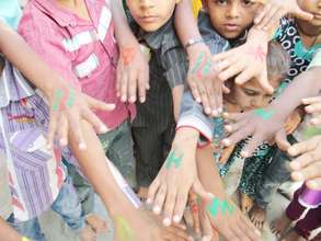 Children celebrated Herbal Holi - CEE