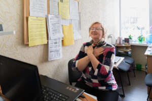 Teacher implementing self-help techniques