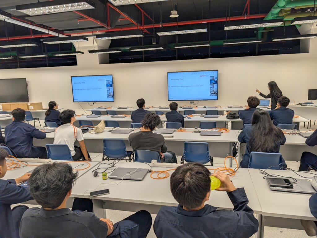 Singapore youth building digital literacy skills.