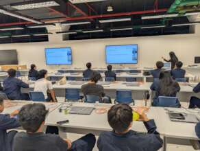 Singapore youth building digital literacy skills.