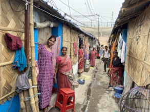 Housing construction at Metro Colony Slum