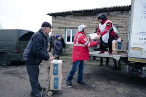 Humanitarian aid in Novodmytrivka
