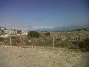 Area where community food garden is being set up
