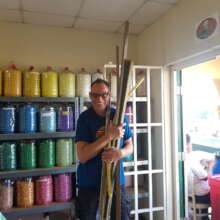 Paul with the colorful beams.