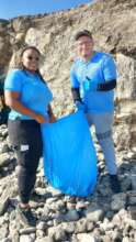 tirza and luis on the beach