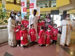 some of  of children  benefited from the project