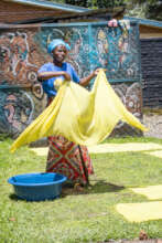 Rinsing and drying dyed fabrics