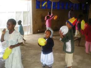Kids from Aluny primary doing a jig