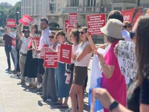 A picket in Madrid
