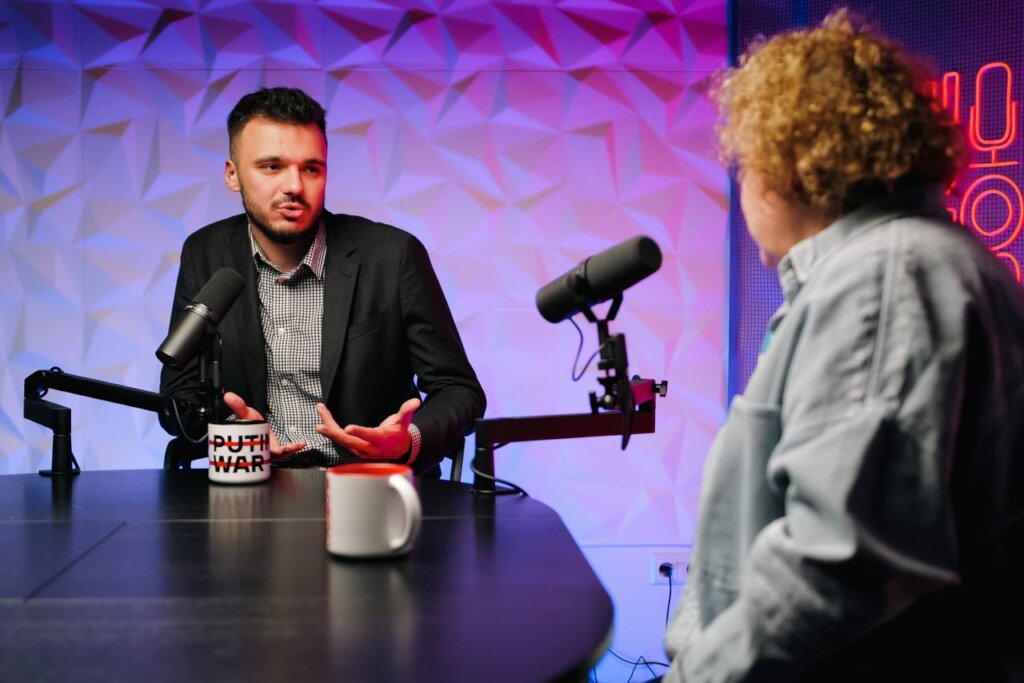 Ruslan Shavvedinov at the recording of the program