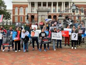 Supporters of Alexei Navalny in Boston