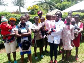 Mothers and children at the Porridge Kitchen