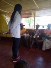 The nutritionist conducting a health talk